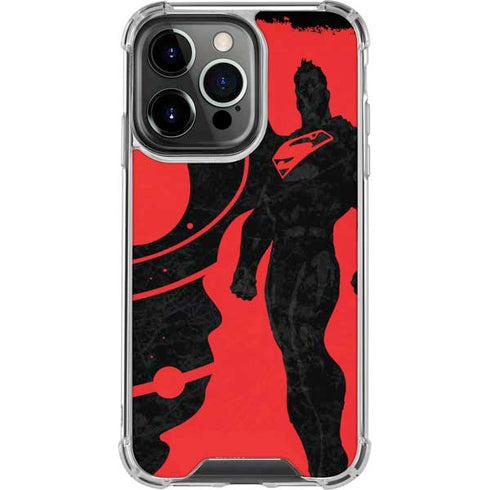 DC Comics Superman Silhouette Flying iPhone 16 Pro Clear Case